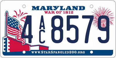 MD license plate 4AC8579