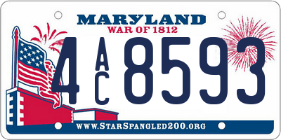 MD license plate 4AC8593