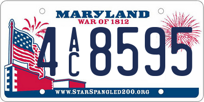 MD license plate 4AC8595