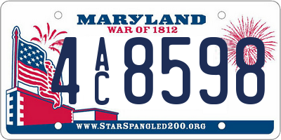 MD license plate 4AC8598