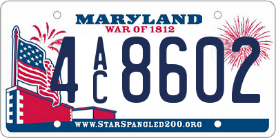 MD license plate 4AC8602