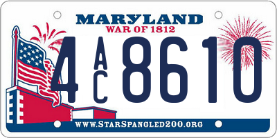 MD license plate 4AC8610