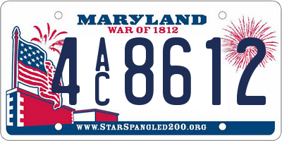 MD license plate 4AC8612
