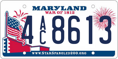 MD license plate 4AC8613