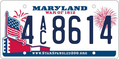 MD license plate 4AC8614