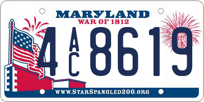 MD license plate 4AC8619