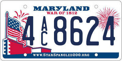 MD license plate 4AC8624
