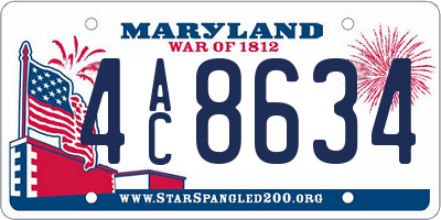 MD license plate 4AC8634