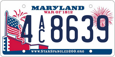 MD license plate 4AC8639