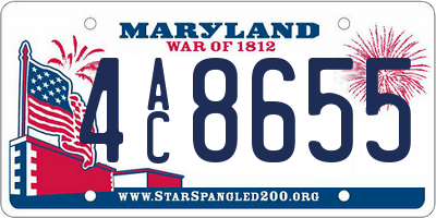 MD license plate 4AC8655