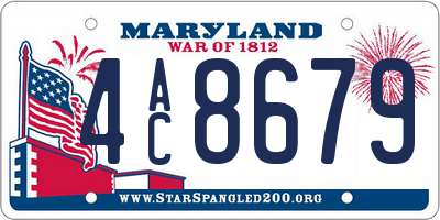 MD license plate 4AC8679