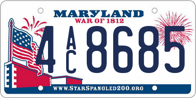 MD license plate 4AC8685