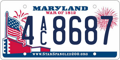 MD license plate 4AC8687