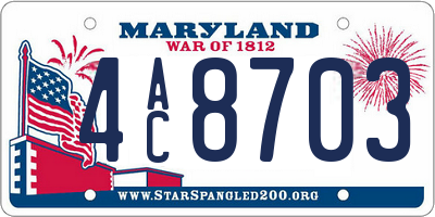 MD license plate 4AC8703