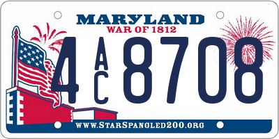 MD license plate 4AC8708