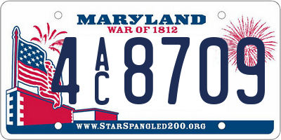 MD license plate 4AC8709