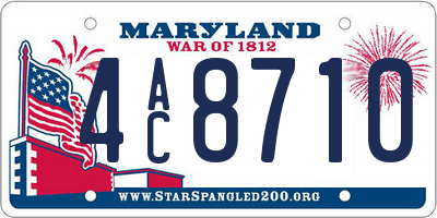 MD license plate 4AC8710