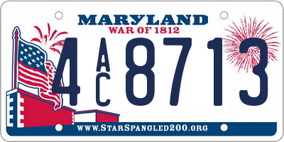 MD license plate 4AC8713