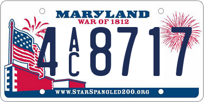 MD license plate 4AC8717