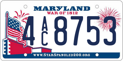 MD license plate 4AC8753