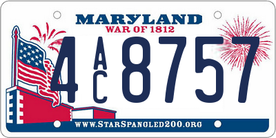 MD license plate 4AC8757