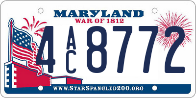 MD license plate 4AC8772