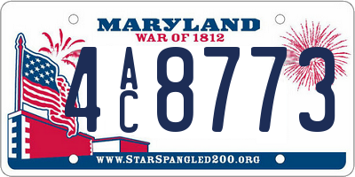 MD license plate 4AC8773