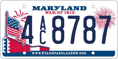MD license plate 4AC8787