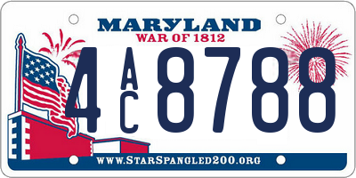 MD license plate 4AC8788