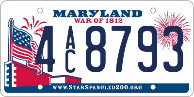 MD license plate 4AC8793
