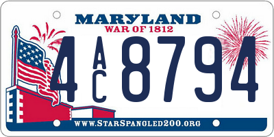 MD license plate 4AC8794