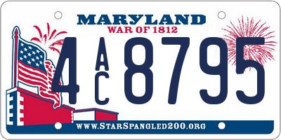 MD license plate 4AC8795