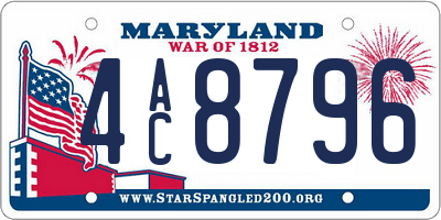 MD license plate 4AC8796