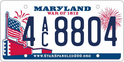 MD license plate 4AC8804