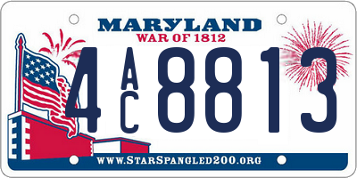 MD license plate 4AC8813