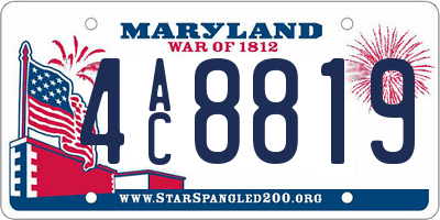 MD license plate 4AC8819