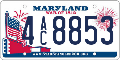 MD license plate 4AC8853