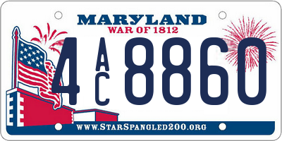 MD license plate 4AC8860