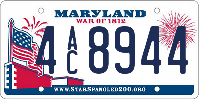 MD license plate 4AC8944
