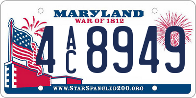 MD license plate 4AC8949