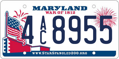 MD license plate 4AC8955