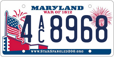 MD license plate 4AC8968