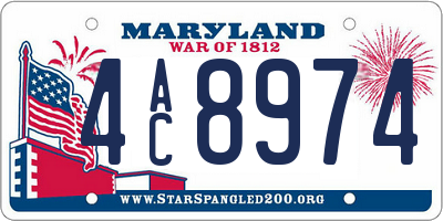 MD license plate 4AC8974