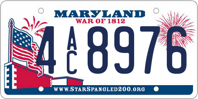 MD license plate 4AC8976