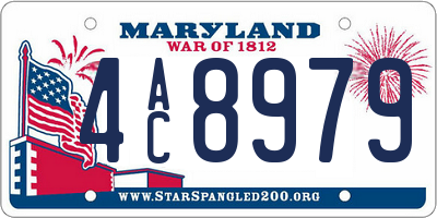 MD license plate 4AC8979