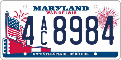 MD license plate 4AC8984