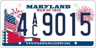 MD license plate 4AC9015