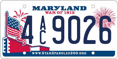 MD license plate 4AC9026