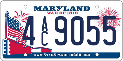 MD license plate 4AC9055