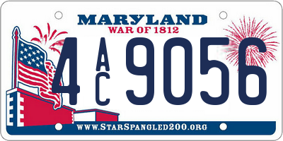 MD license plate 4AC9056